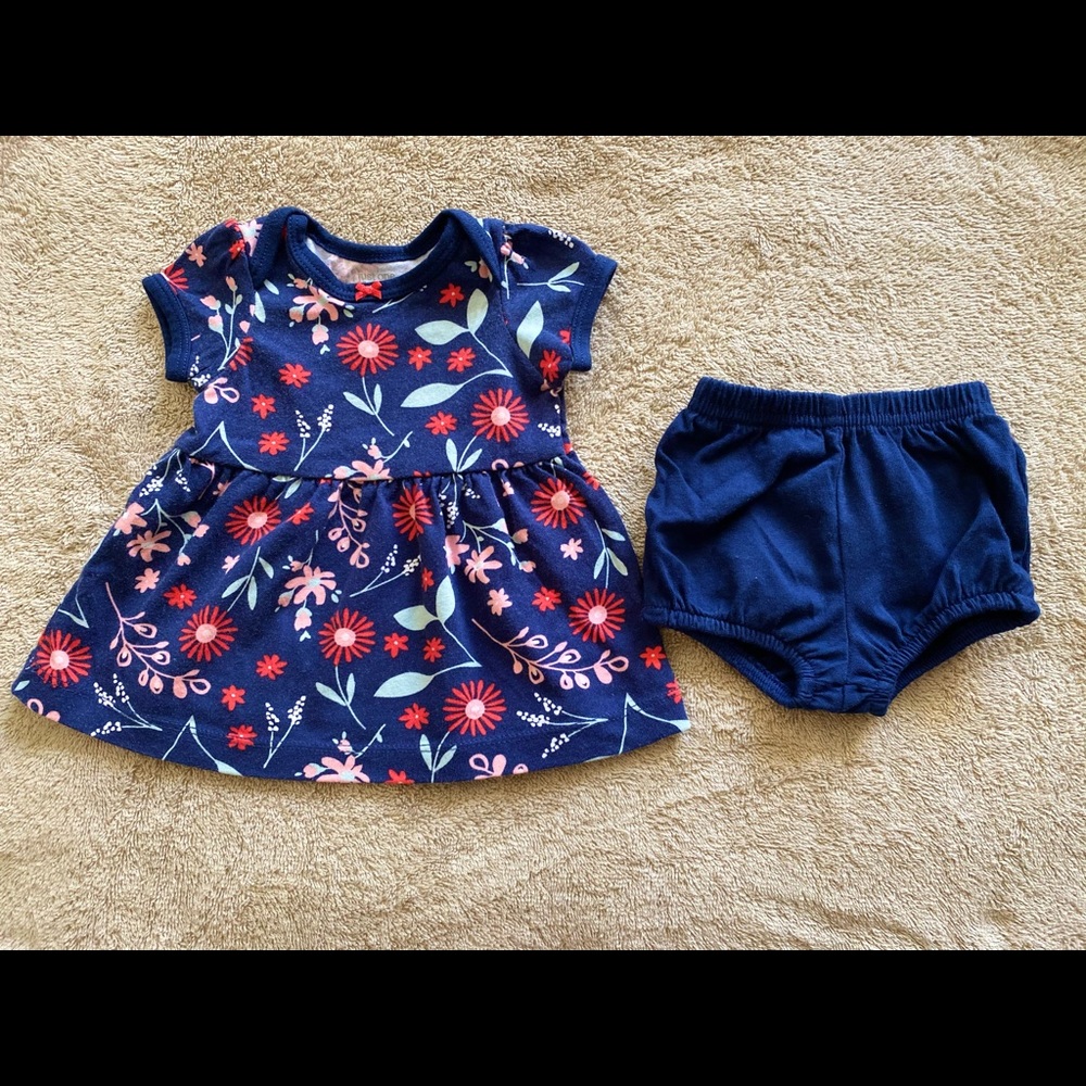 Dark Blue Dress with underwear